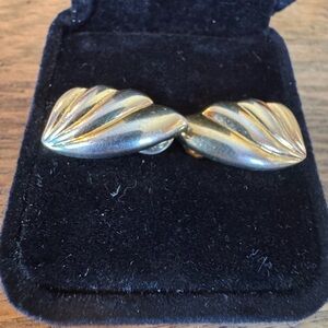 Monet Gold Shell Earrings